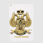 33 GRADEN MASON Golf handdoek (Voorkant)