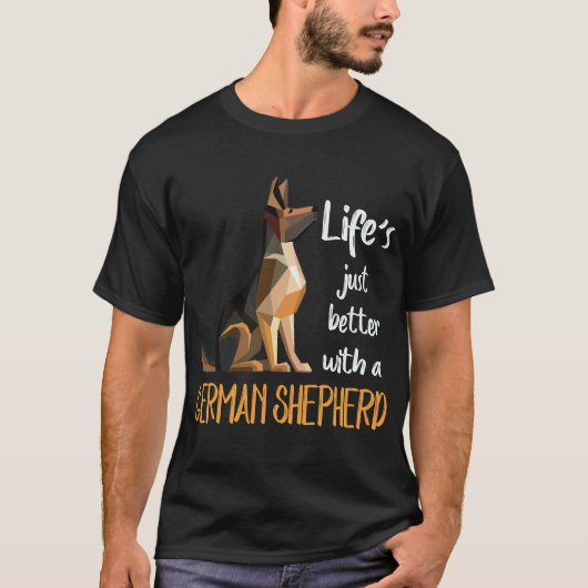 33 Het leven is gewoon beter met een Duitse herder T-shirt (Voorkant)