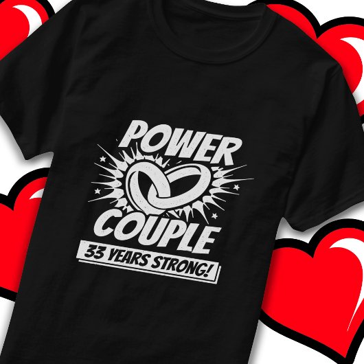33 jaar Comic Super Power Couple 33e Jubileum T-shirt
