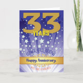 33 jaar herstel Jubileum vet cijfer Kaart (Voorkant)