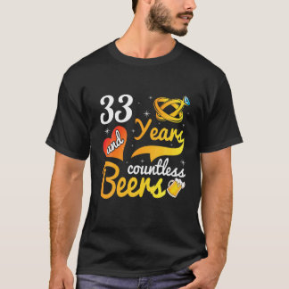 33 jaar ontelbare bieren weddenschap met vrouw Wif T-shirt