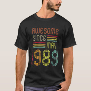 33 jaar oud Geweldige sinds mei 1989 50e geboorted T-shirt