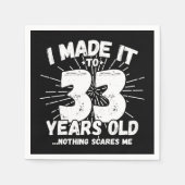 33 Jaar Oud Sarcastisch Meme Grappig 33e Verjaarda Servet (Voorkant)