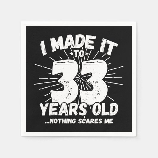 33 Jaar Oud Sarcastisch Meme Grappig 33e Verjaarda Servet (Voorkant)