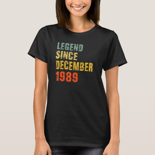 33 jaar oude 33e verjaardag Legende sinds 1 decemb T-shirt (Voorkant)