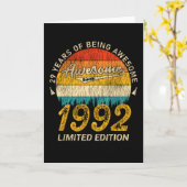 33 jaar oude Bday Retro Geweldige 33ste verjaardag Kaart (Gele Bloem)