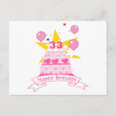 33 jaar oude Birthday Cake Briefkaart (Voorkant)