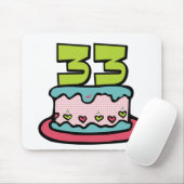 33 jaar oude Birthday Cake Muismat (Met muis)