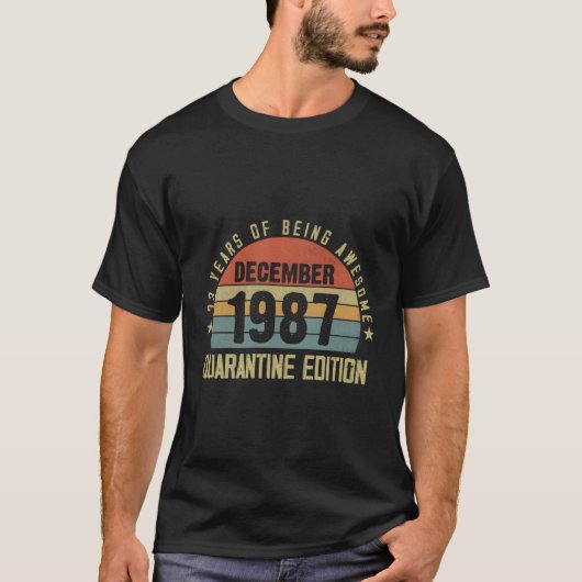 33 jaar oude geschenken 33e verjaardagscadeau  Dec T-shirt (Voorkant)