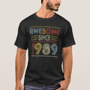 33 jaar oude geschenken Geweldige sinds 1989 Retro T-shirt