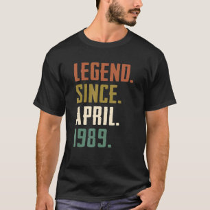 33 jaar oude leggende sinds april 1989 33e verjaar t-shirt