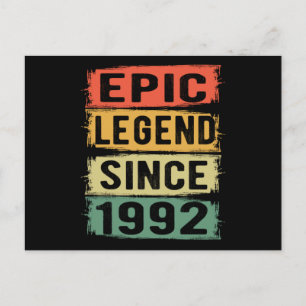 33 Jaar Oude Verjaardag Epische Legende 33e Verjaa Briefkaart