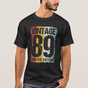 33 jaar oude Vintage 1989 33Rd geboortedag T-shirt