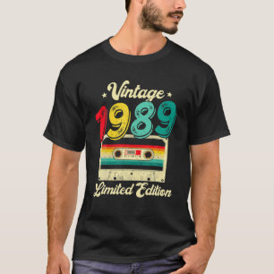 33 jaar oude Vintage 1989 Cassettebandje 33Rd gebo T-shirt