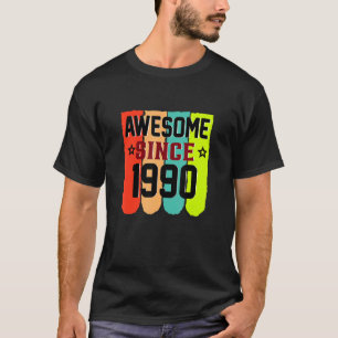 33 jaar oude Vintage 1990 33e verjaardag T-shirt