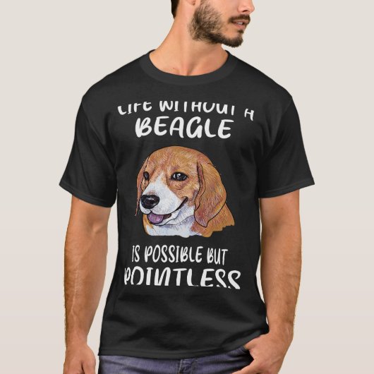 33 Leven zonder een Beagle T-shirt (Voorkant)