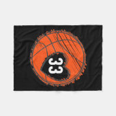 33 Nummer 33 - Honkbal Grafisch met tekst Bal Bbal Fleece Deken (Voorkant (Horizontaal))