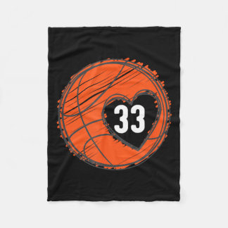 33 Nummer 33 - Honkbal Grafisch met tekst Bal Bbal Fleece Deken