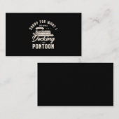 33.Pontoon boat Gifts for a Boat Fan Visitekaartje (Voorkant / Achterkant)