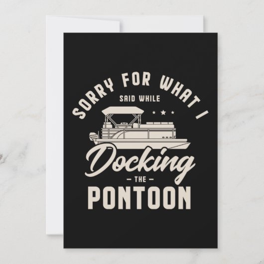 33.Pontoon boot Gifts for a Boat Fan Save The Date (Voorkant)