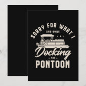 33.Pontoon boot Gifts for a Boat Fan Save The Date (Voorkant / Achterkant)