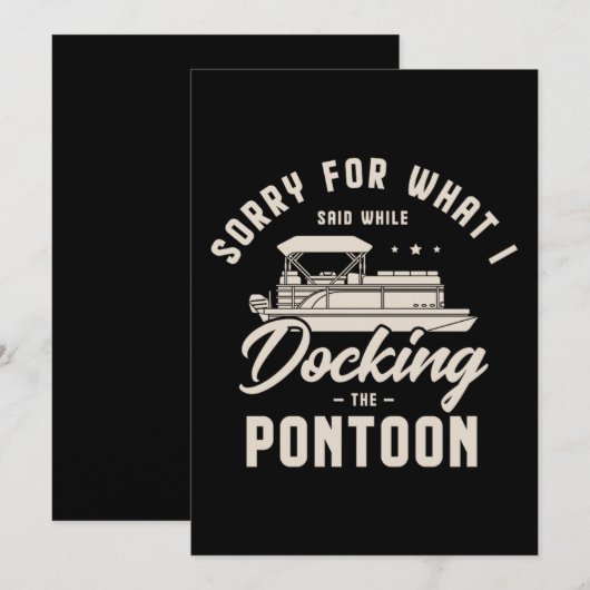 33.Pontoon boot Gifts for a Boat Fan Save The Date (Voorkant / Achterkant)