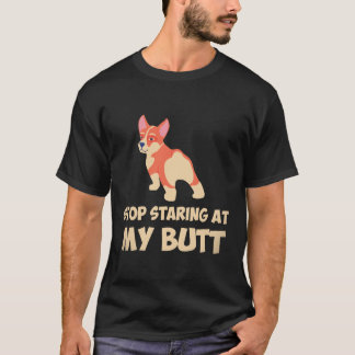 33 Stop met het staren naar mijn kont Corgi T-shirt