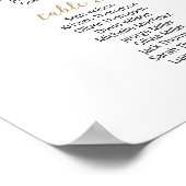 33 Tafels Vind je stoel zitplaats Chart Plan Poster (Hoek)