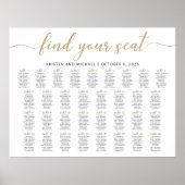 33 Tafels Vind je stoel zitplaats Chart Plan Poster (Voorkant)