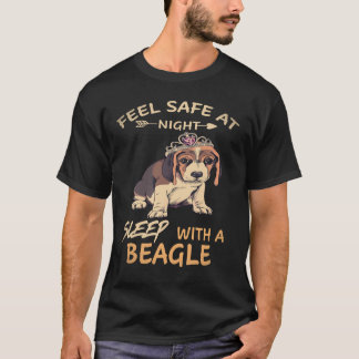 33 Voel je veilig 's nachts Slaap met een beagle T-shirt