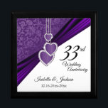 33e / 6e / 47e Amethist Jubileum Keepsake Cadeaudoosje<br><div class="desc">33e / 6e / 47e Amethist Paarse bruiloft Jubileum Keepsake Design Gift Box. Dit ontwerp werkt goed voor andere evenementen of gelegenheden, zoals een verjaardag, bruiloft, jaren van dienst ... of u kunt het laten werken voor dagelijks gebruik voor uw huis of kantoor door simpelweg de woorden te verwijderen en...</div>