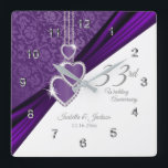 33e Amethyst Paars Wedding Jubileum Keepslag Vierkante Klok<br><div class="desc">Klok personaliseren. 33e / 6e Amethyst Paars Wedding Jubileum Keepslag klaar om je te personaliseren. Dit ontwerp werkt goed voor andere evenementen of gelegenheden zoals een verjaardag, bruiloft, dienstjaren..of u kunt het voor dagelijks gebruik voor uw huis of kantoor doen werken door alleen maar jouw naam, bedrijf of niets toe...</div>