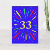 33e 'Birthday Explosion'-Kaart Kaart (Voorkant)