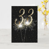 33e bruiloft-sparklers kaart (Gele Bloem)