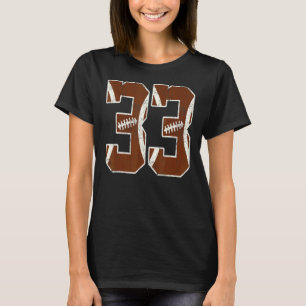 33e geboorte Football Bdy Boy 33-jarig meisje T-shirt