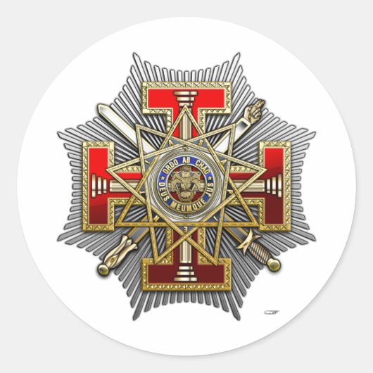 33e graad: Staatsinspecteur-generaal Ronde Sticker (Voorkant)