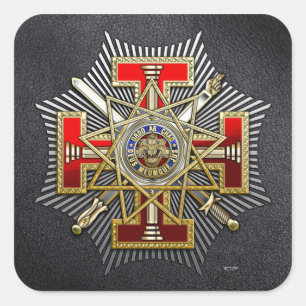 33e graad: Staatsinspecteur-generaal Vierkante Sticker