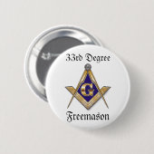 33e graad vrijmetselaar Button (Voorkant /achterkant)