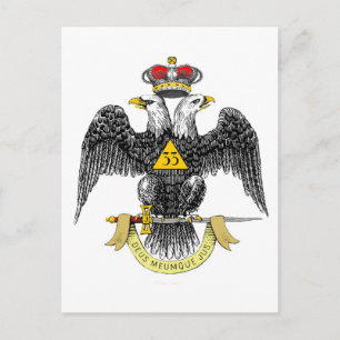 33e graads Scottish Rite Black Eagle Briefkaart