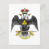 33e graads Scottish Rite Black Eagle Briefkaart (Voorkant)