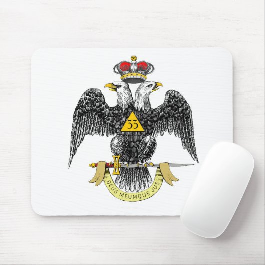 33e graads Scottish Rite Black Eagle Muismat (Met muis)