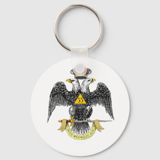 33e graads Scottish Rite Black Eagle Sleutelhanger (Voorkant)