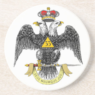 33e graads Scottish Rite Black Eagle Zandsteen Onderzetter