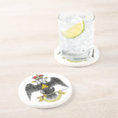 33e graads Scottish Rite Black Eagle Zandsteen Onderzetter (Zijkant)