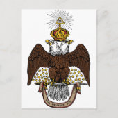 33e graads Scottish Rite Brown Eagle Briefkaart (Voorkant)