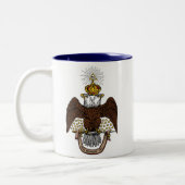 33e graads Scottish Rite Brown Eagle Tweekleurige Koffiemok (Links)
