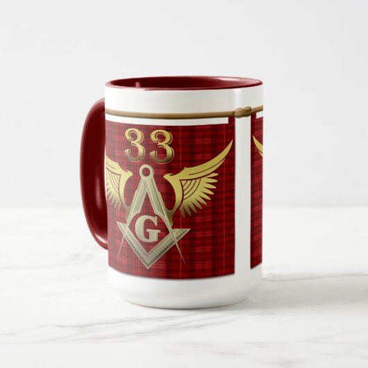 33e gradenvrijheid mok (Voorkant links)