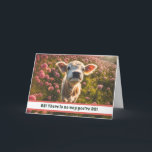 33e Happy Birthday Schattige en Funny Koe Kaart<br><div class="desc">33 jaar oud worden en er goed uitzien! Een schattig kalf,  met een lieve blik op zijn gezicht vraagt zich af hoe oud ze echt zijn!</div>