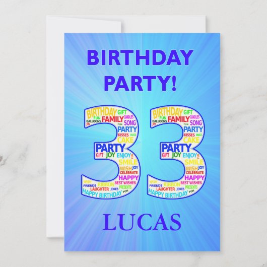 33e uitnodiging van de Partij van de Dagen Voeg ee (Voorkant)