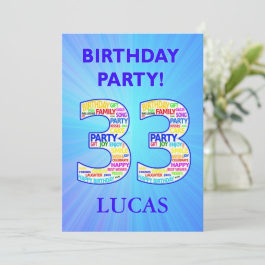 33e uitnodiging van de Partij van de Dagen Voeg ee (Staand voorkant)